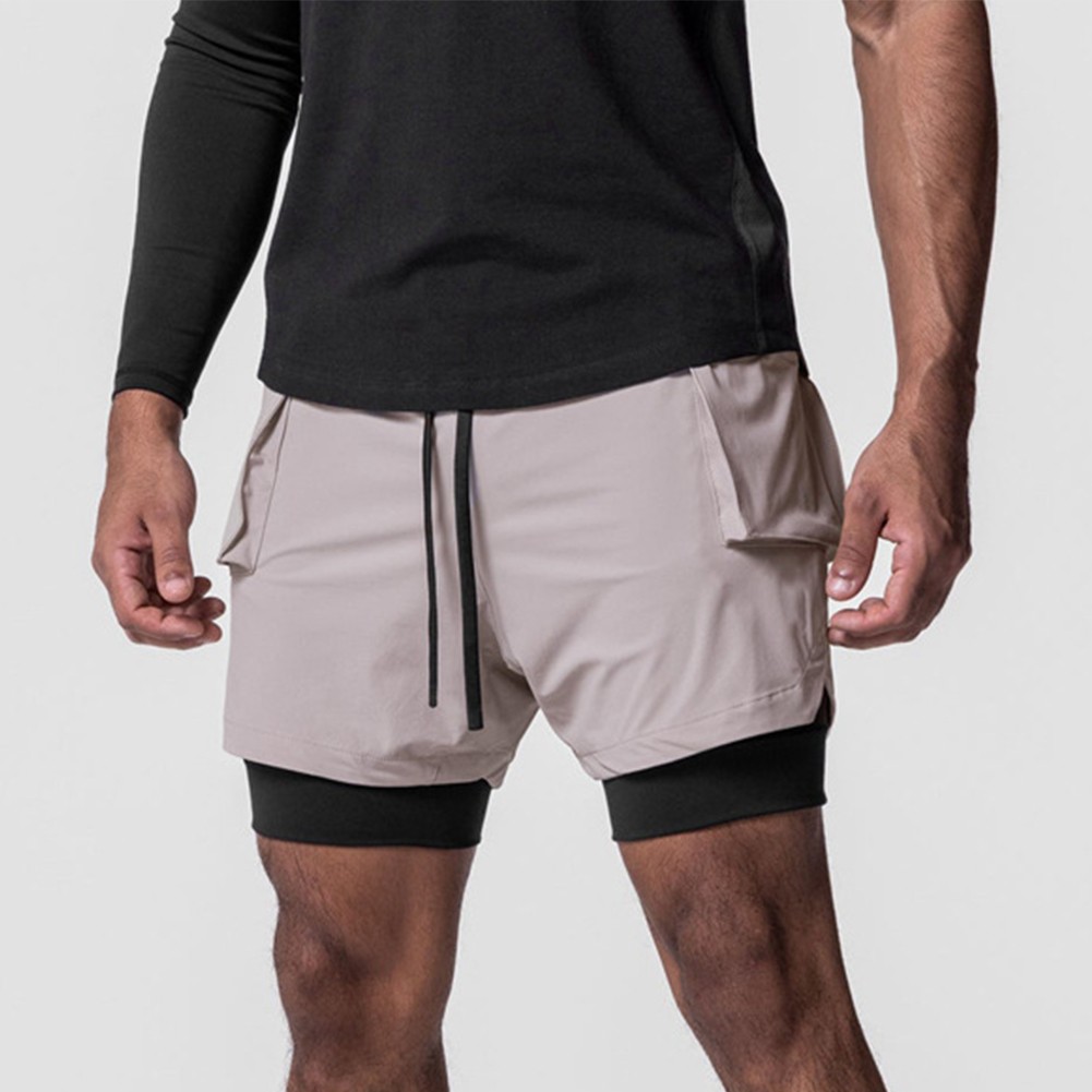 Quick Dry Men's 2 In 1 Running Shorts Ideal for Summer Sports Activities - Picture 15 of 32