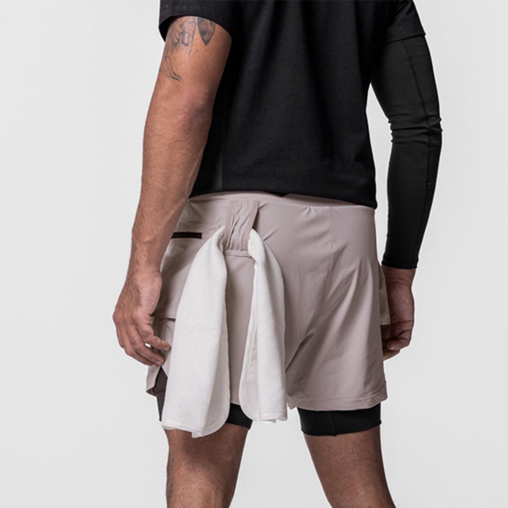 Quick Dry Men's 2 In 1 Running Shorts Ideal for Summer Sports Activities - Picture 14 of 32