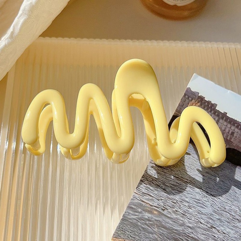Vibrant Cream Hair Clips Wave Grab Design for Quick Hairstyling Solutions - Picture 16 of 23