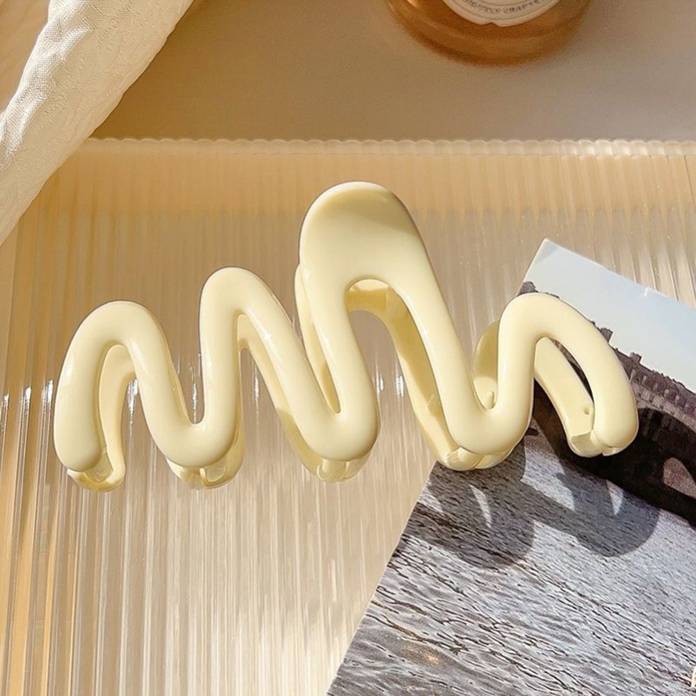 Vibrant Cream Hair Clips Wave Grab Design for Quick Hairstyling Solutions - Picture 19 of 23