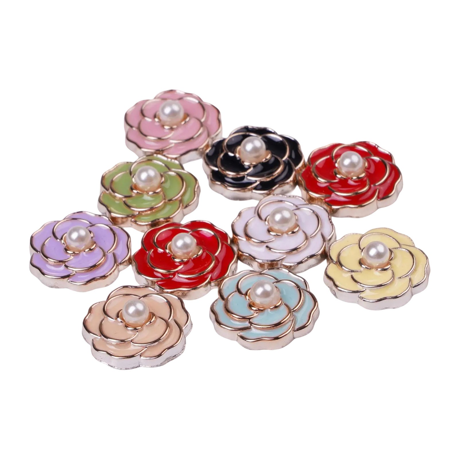 Flat Back Rhinestone Pearl Embellishment Buttons for Crafts and DIY Projects - Picture 56 of 56