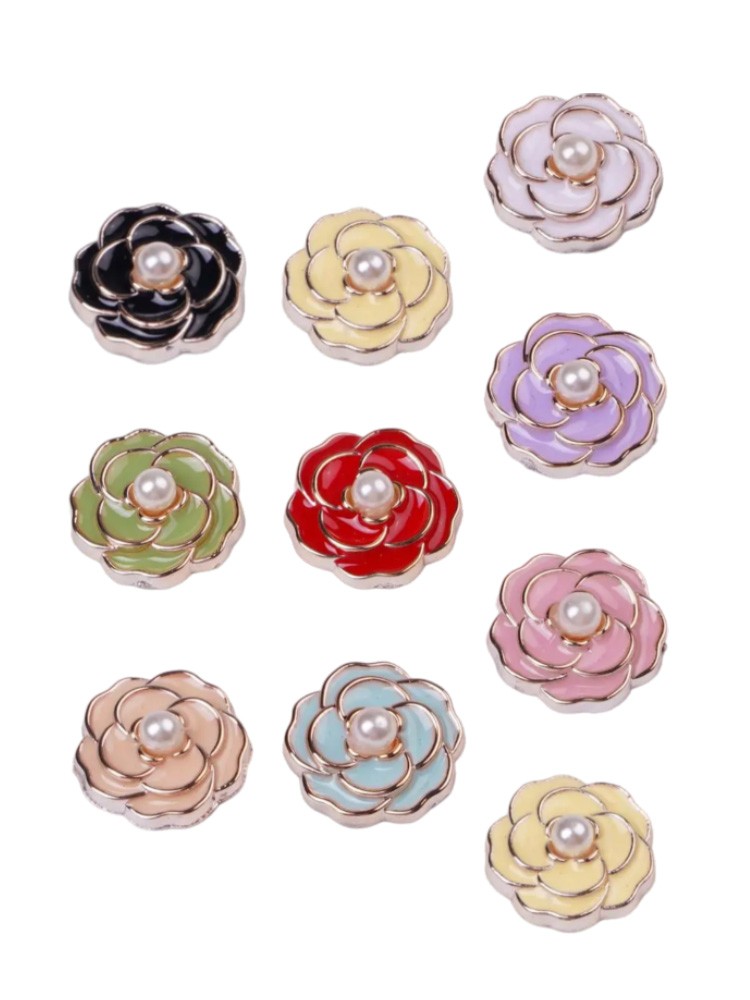 Flat Back Rhinestone Pearl Embellishment Buttons for Crafts and DIY Projects - Picture 55 of 56
