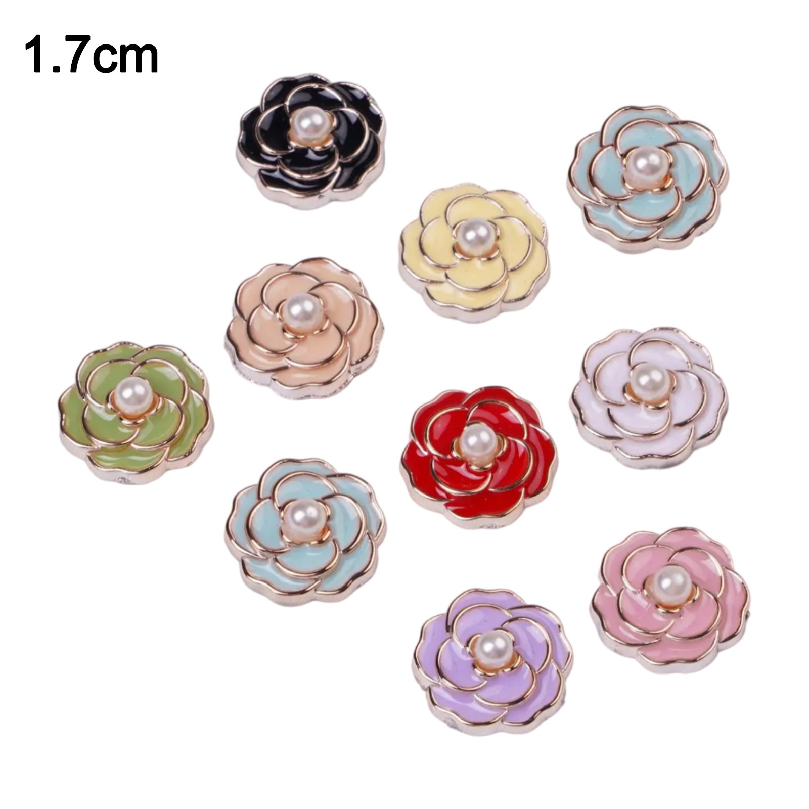 Flat Back Rhinestone Pearl Embellishment Buttons for Crafts and DIY Projects - Picture 54 of 56