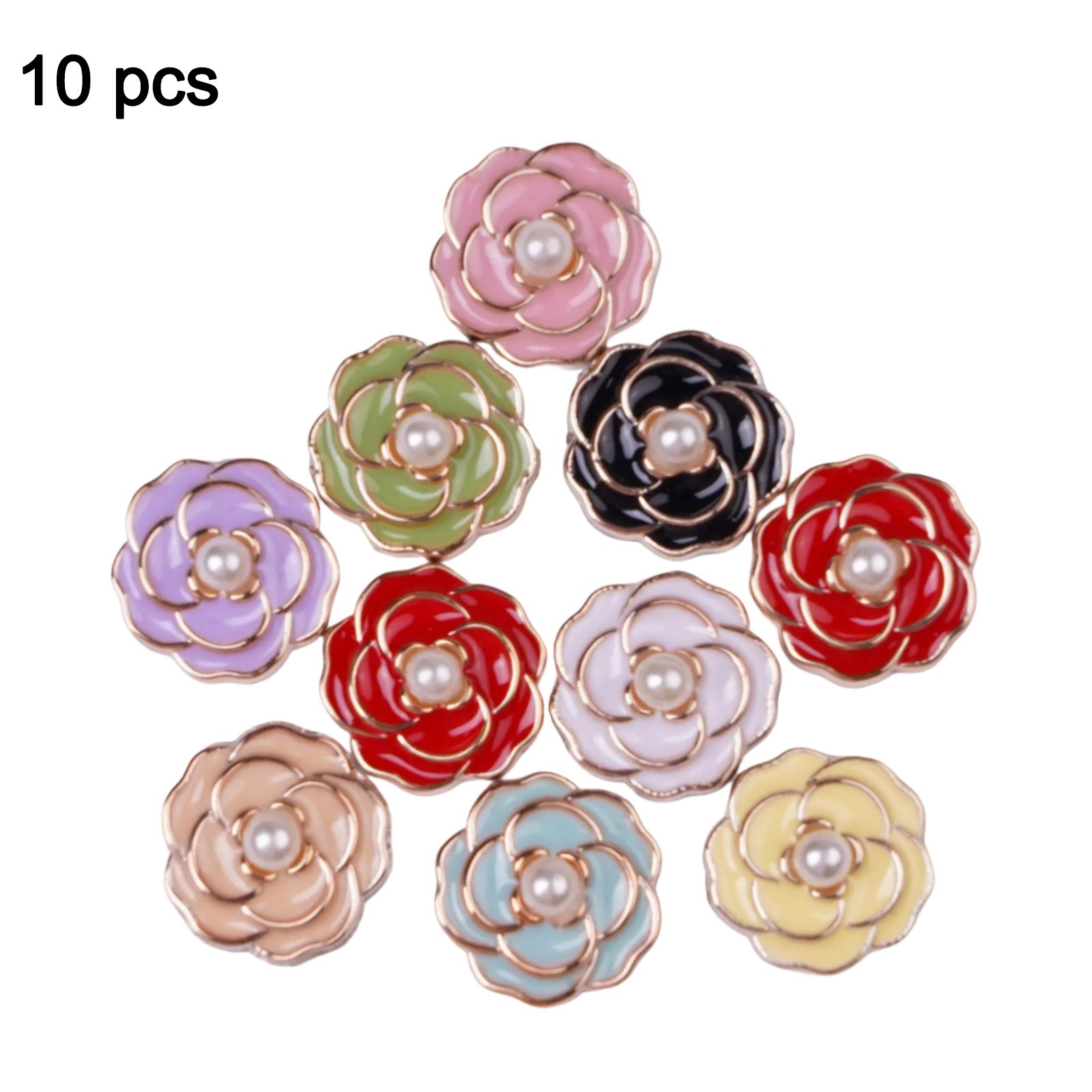 Flat Back Rhinestone Pearl Embellishment Buttons for Crafts and DIY Projects - Picture 52 of 56