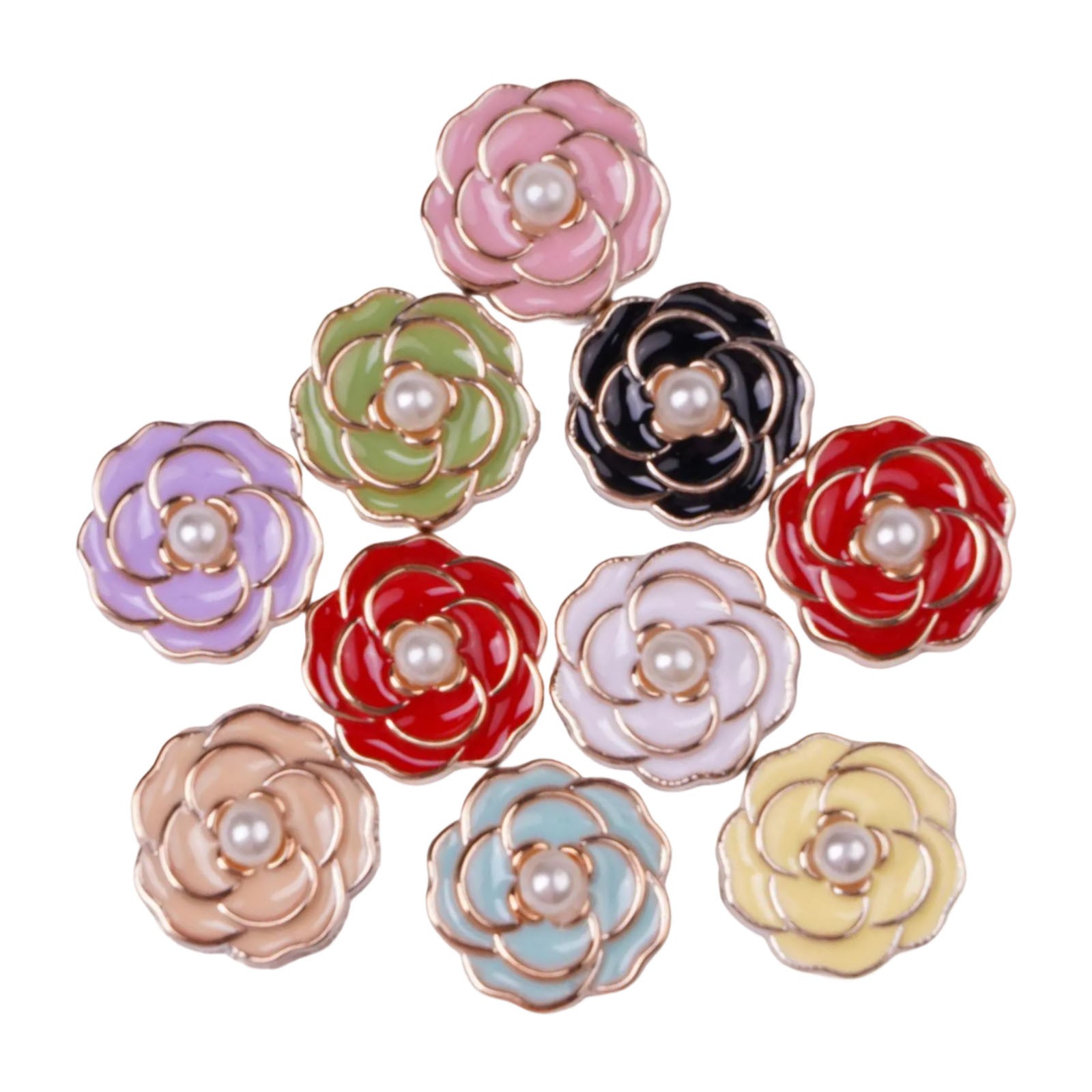 Flat Back Rhinestone Pearl Embellishment Buttons for Crafts and DIY Projects - Picture 48 of 56