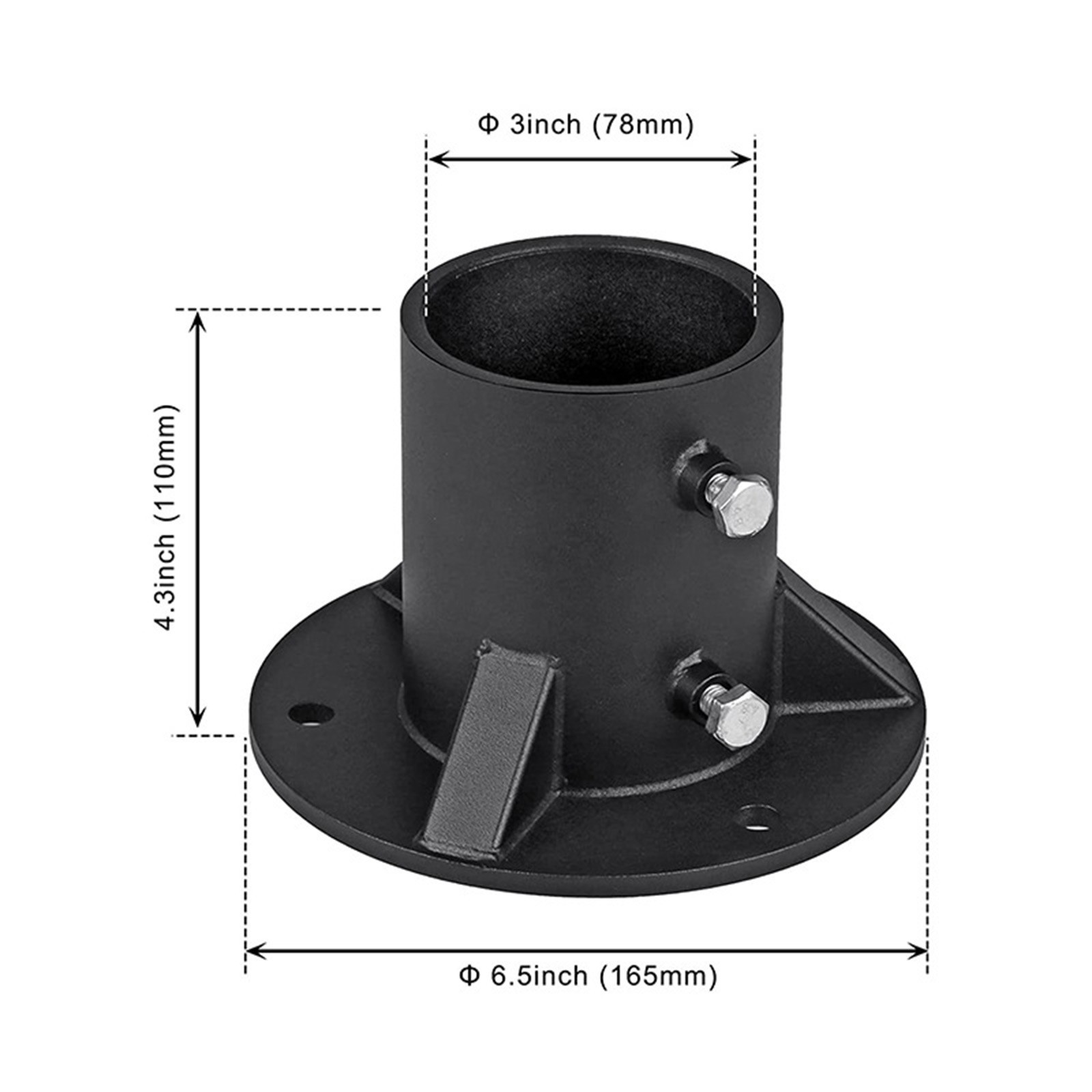 Versatile Fence Post Concrete Mount Perfect for Mailbox and Lamp Posts - Picture 9 of 23