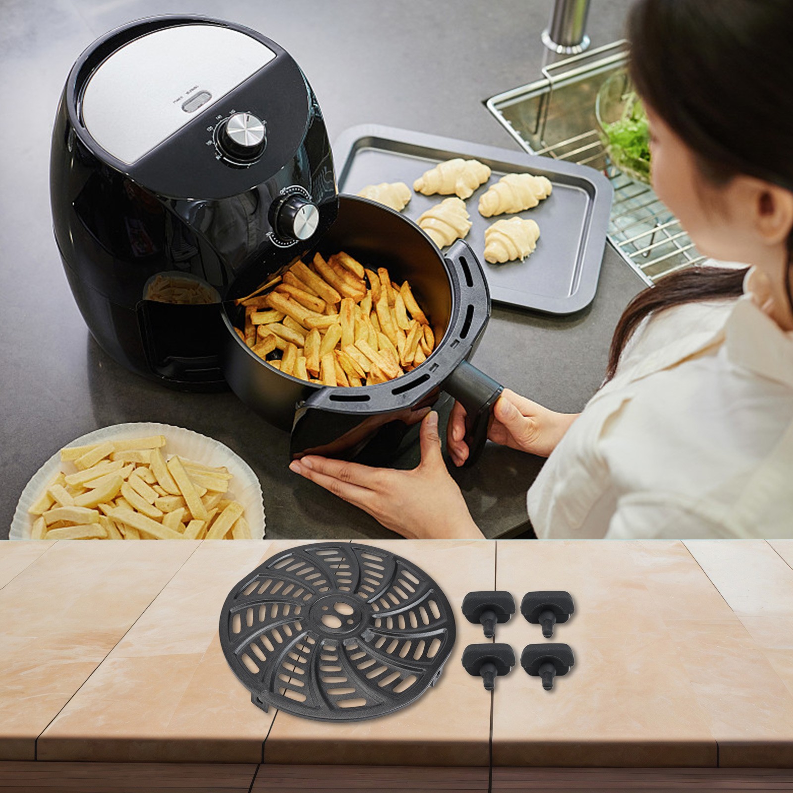 Gourmia Air Fryer Parts For Gourmia 6QT Air Fryer Crisper Plate