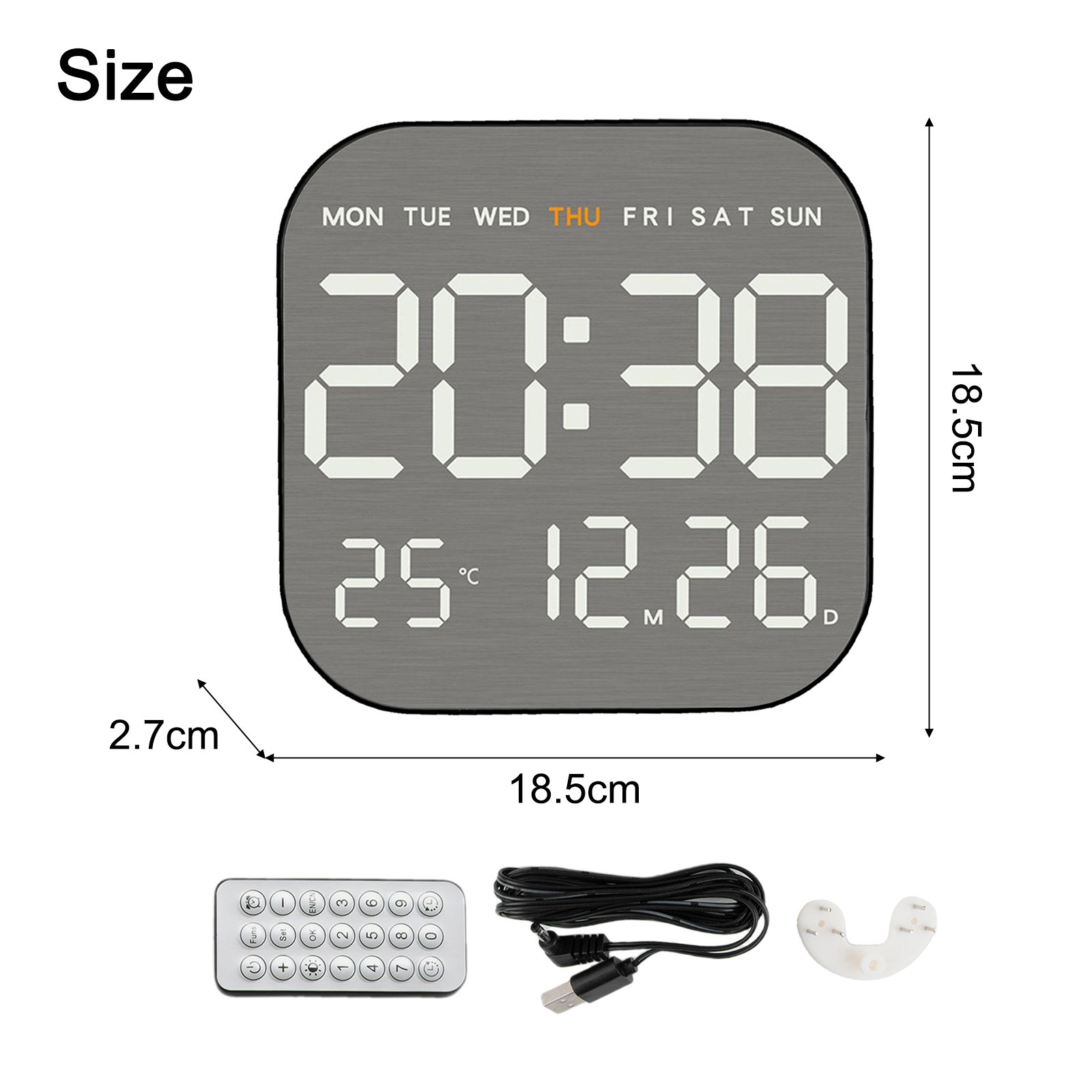User Friendly LED Alarm Clock with Big Display and Light Sensor Functionality