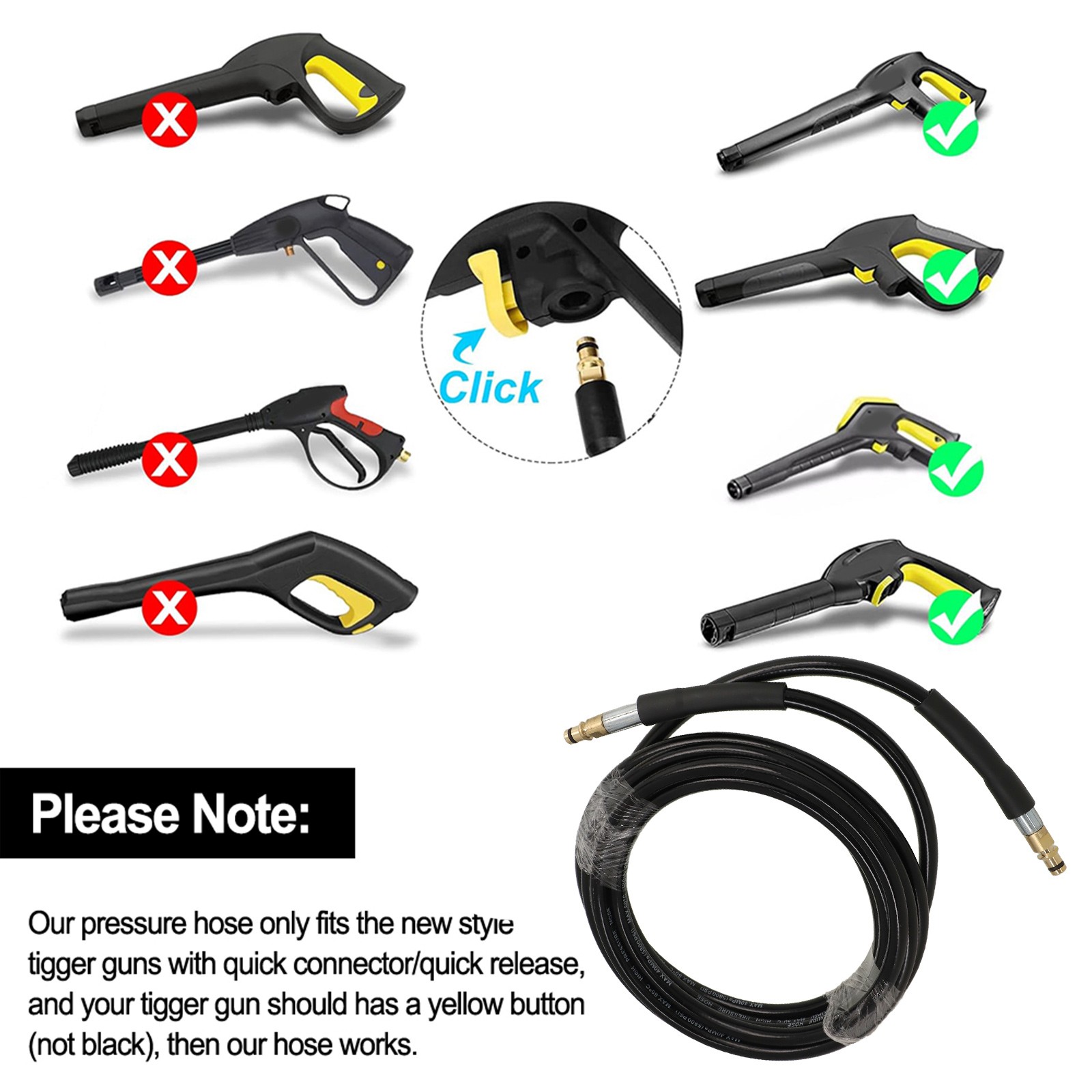 Tuyau de rechange robuste pour nettoyeur haute pression pour Karcher K2 2 643 58 - Picture 16 of 57