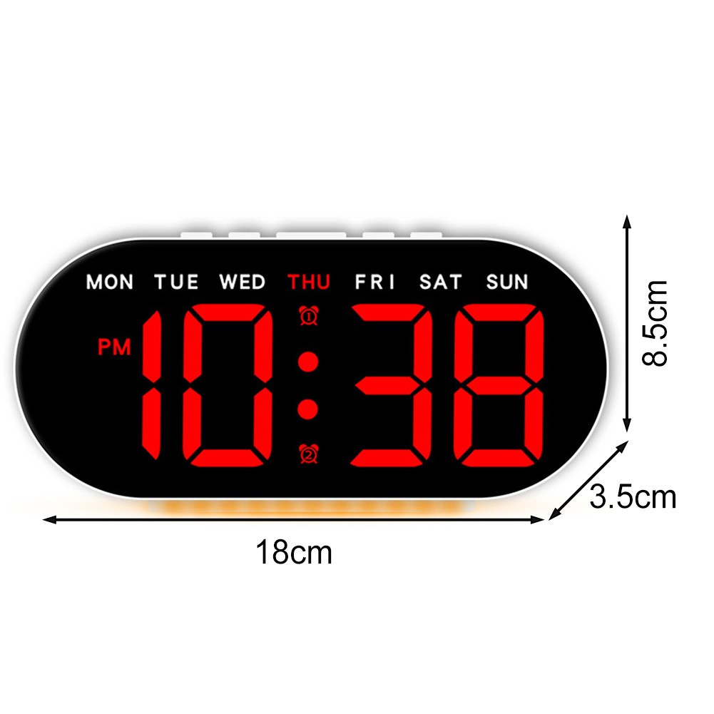 Compact LED Alarm Clock Featuring Temperature Display for Easy Reading