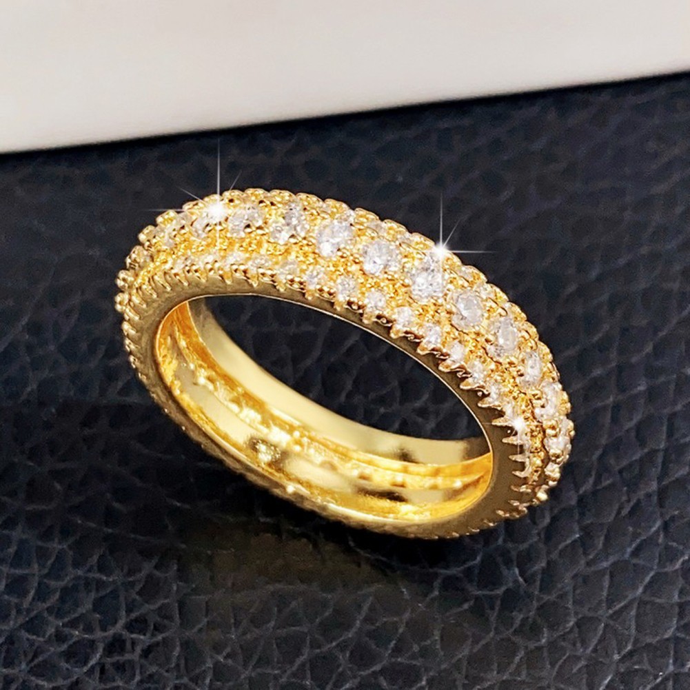 Elegant Copper Ring with Zircon Inlay Beautiful Shape for Any Collection - Picture 13 of 20