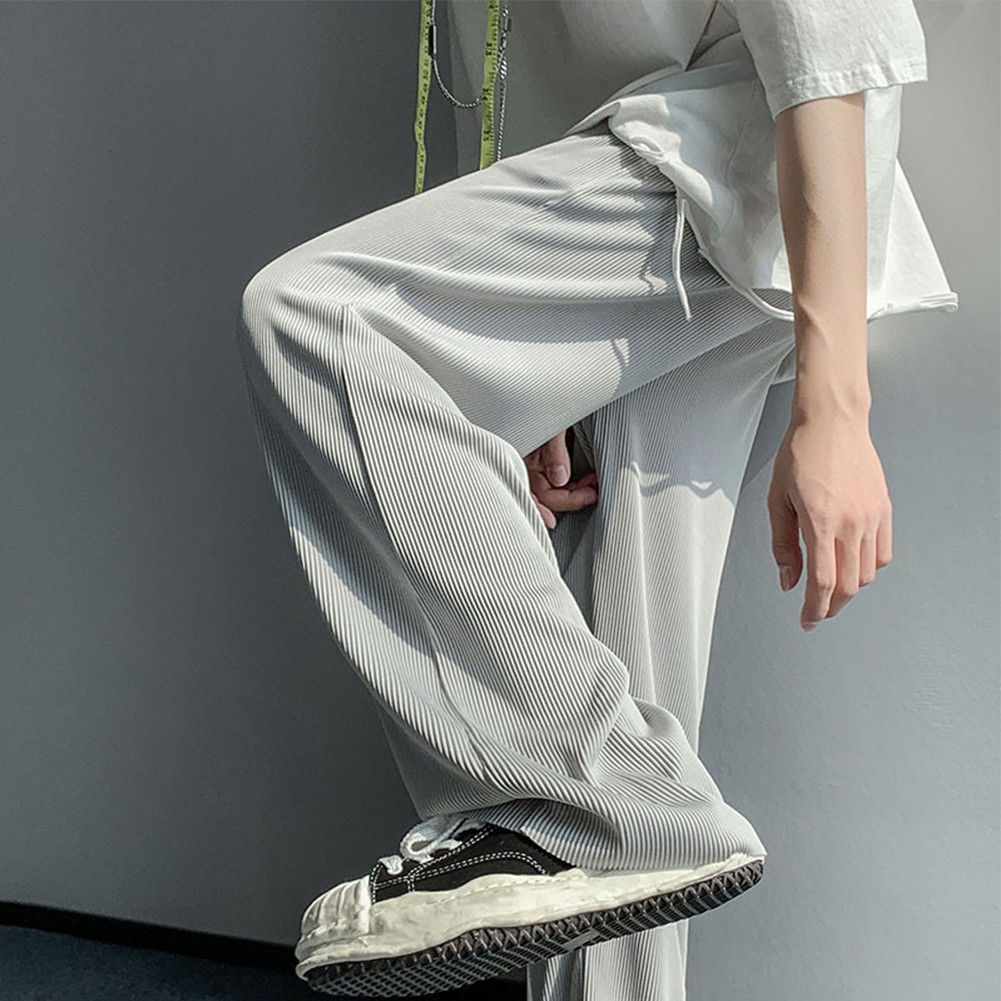 Mens Ice Silk Sweatpants Comfortable Loose Fit Thin Pants with a Stylish Look - Picture 16 of 32