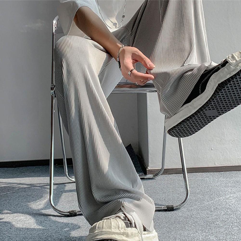 Mens Ice Silk Sweatpants Comfortable Loose Fit Thin Pants with a Stylish Look - Picture 13 of 32