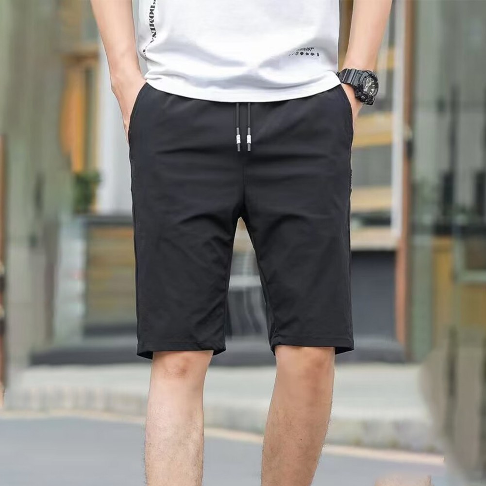 Summer Ready Men's Lightweight Solid Color Straight Shorts with Elastic - Picture 14 of 22