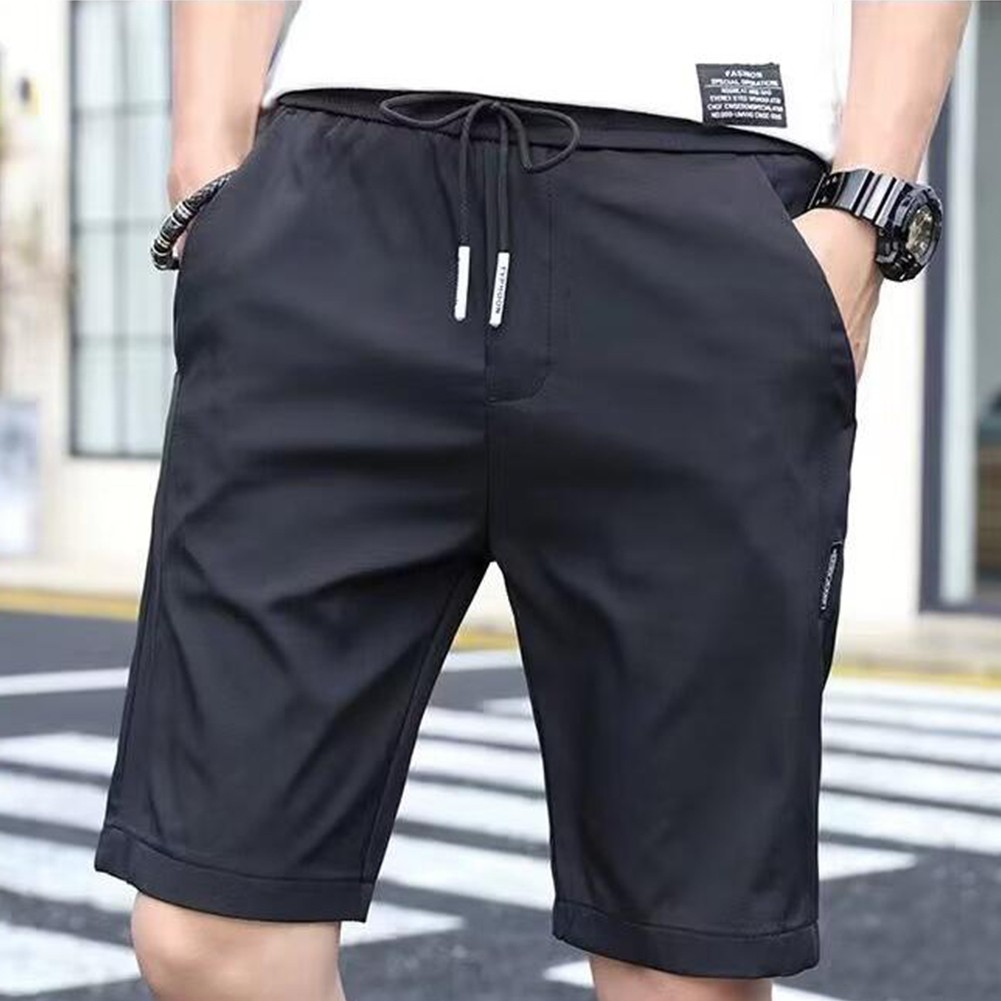 Summer Ready Men's Lightweight Solid Color Straight Shorts with Elastic - Picture 16 of 22