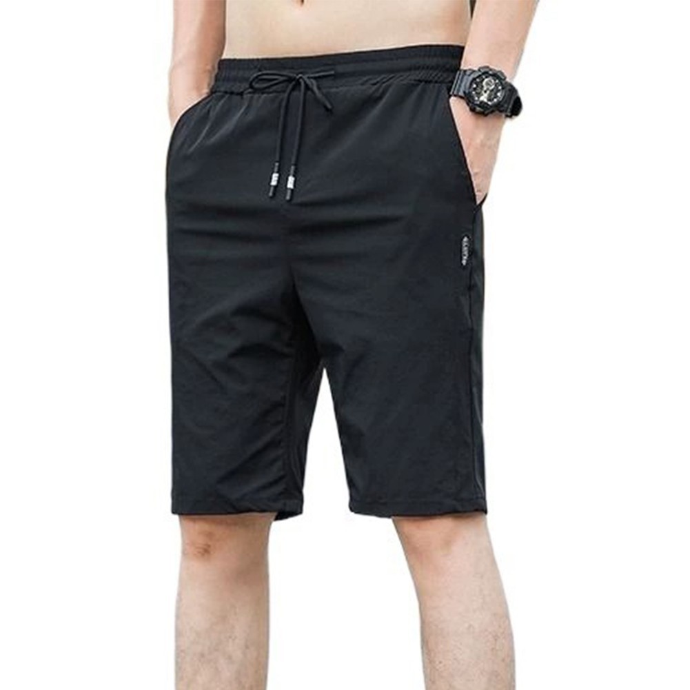 Summer Ready Men's Lightweight Solid Color Straight Shorts with Elastic - Picture 17 of 22