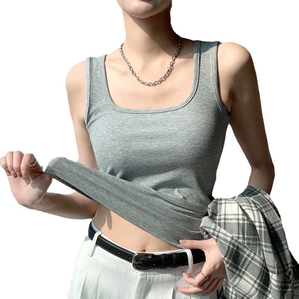 Womens Lightweight Elastic Tank Top for Casual Summer Days with Round Neck - Picture 30 of 37