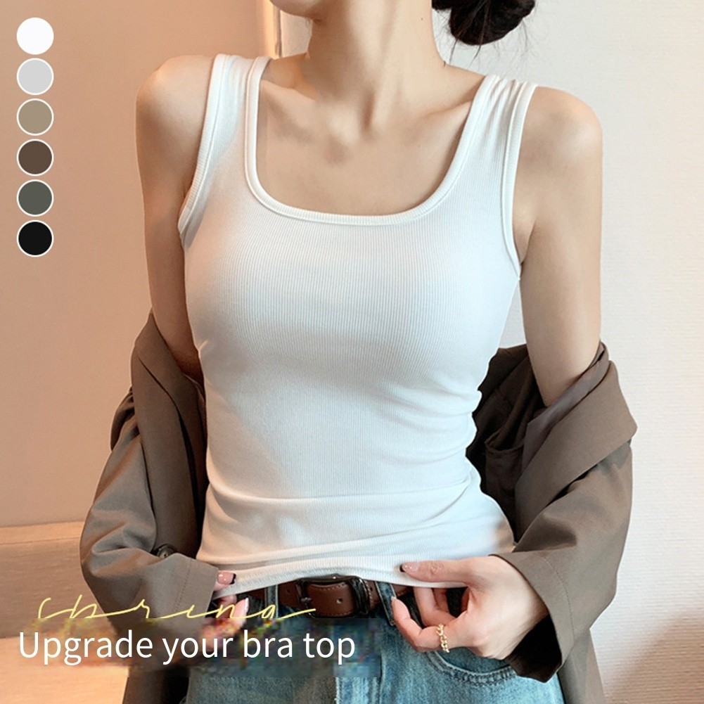 Womens Lightweight Elastic Tank Top for Casual Summer Days with Round Neck - Picture 26 of 37