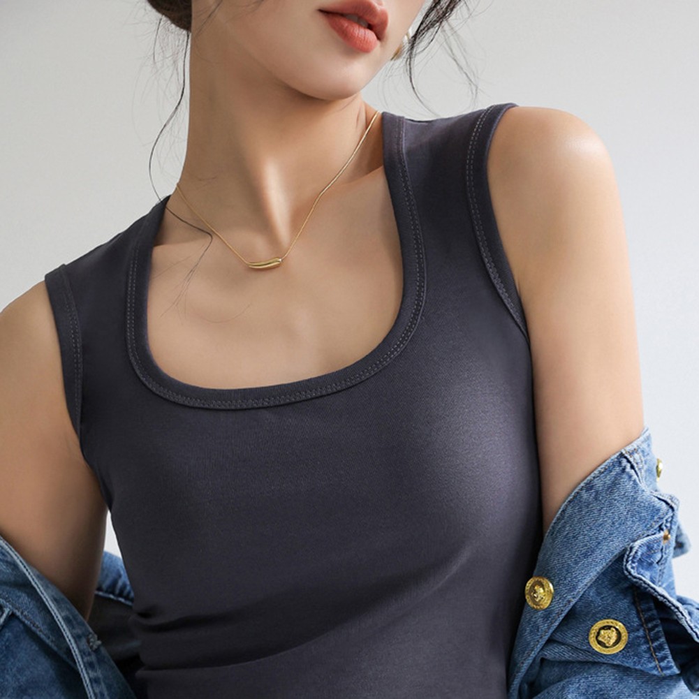Womens Wide Strap Casual Vest Perfect for Spring Summer Autumn Seasons - Picture 14 of 20