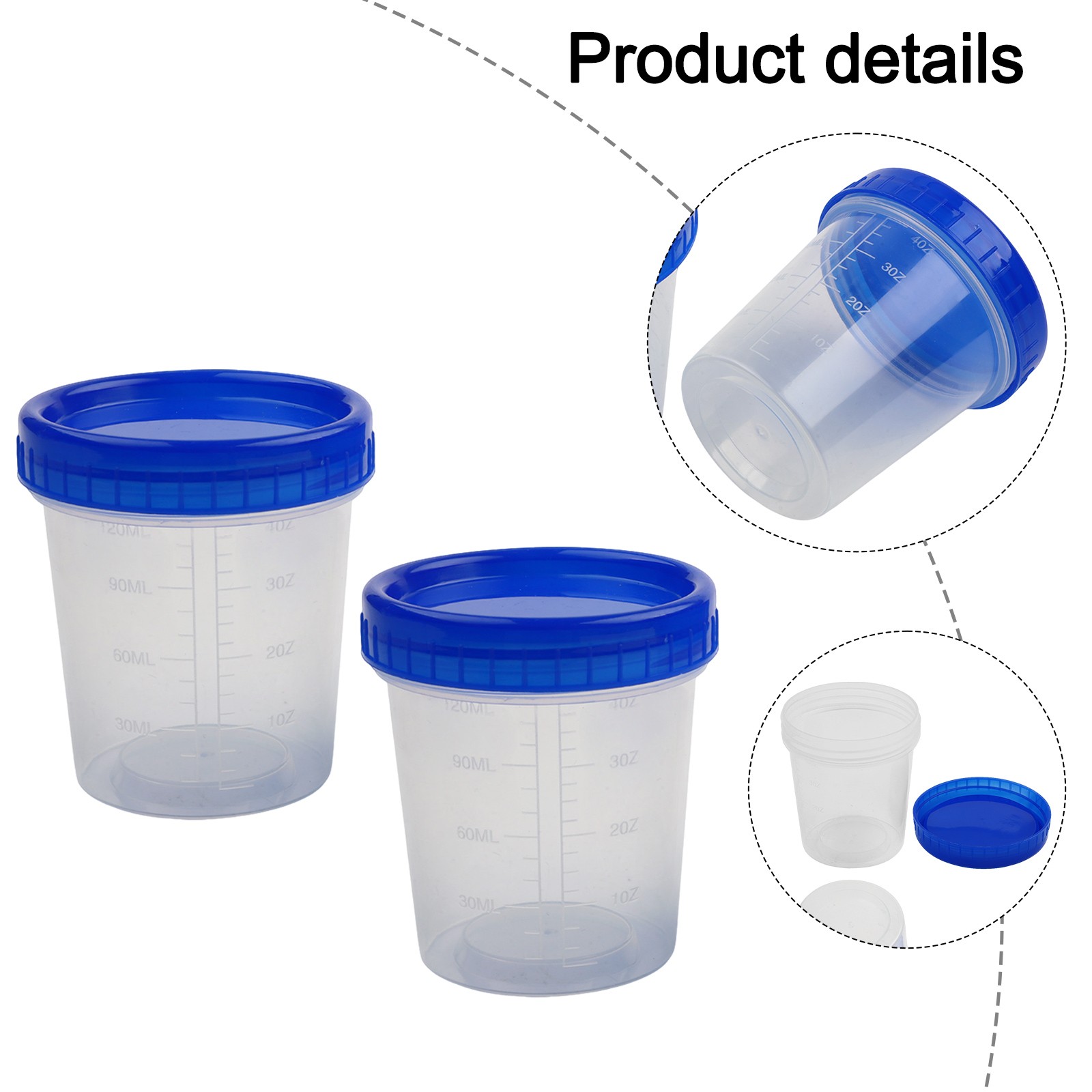 Practical Measuring Cups Graduated Cups Sample Smooth Bottom 120ml DIY - Picture 23 of 28