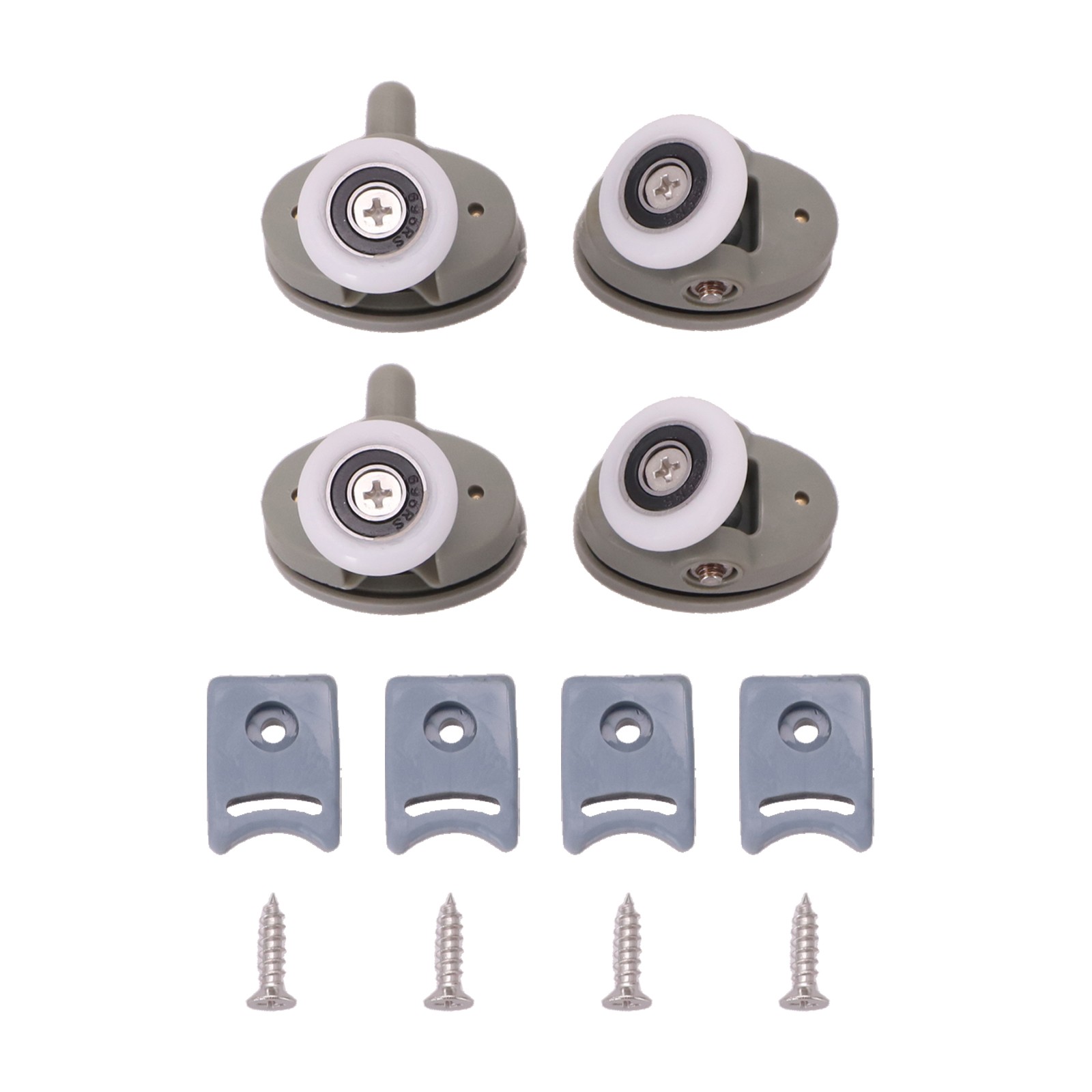 Shower Door Rolling System Complete Set of 4 Rollers with 23mm Diameter