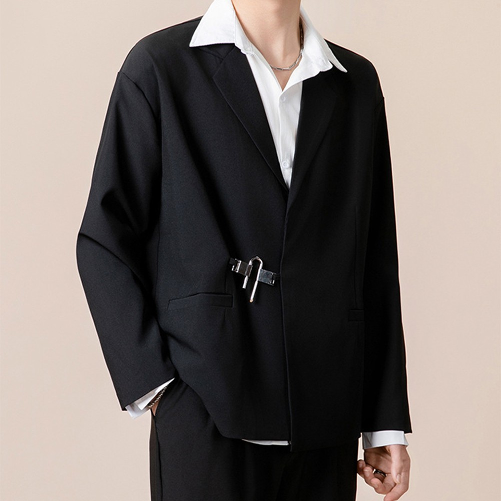 Blazer homme élégant avec boucle en métal pour vendre vêtements décontractés prin