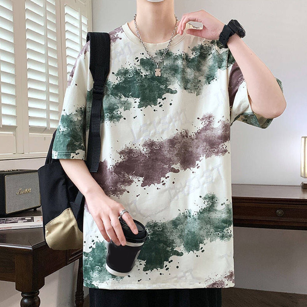 Lightweight and Comfortable Men's Summer T Shirt with Unique Tie Dye Design - Picture 15 of 42