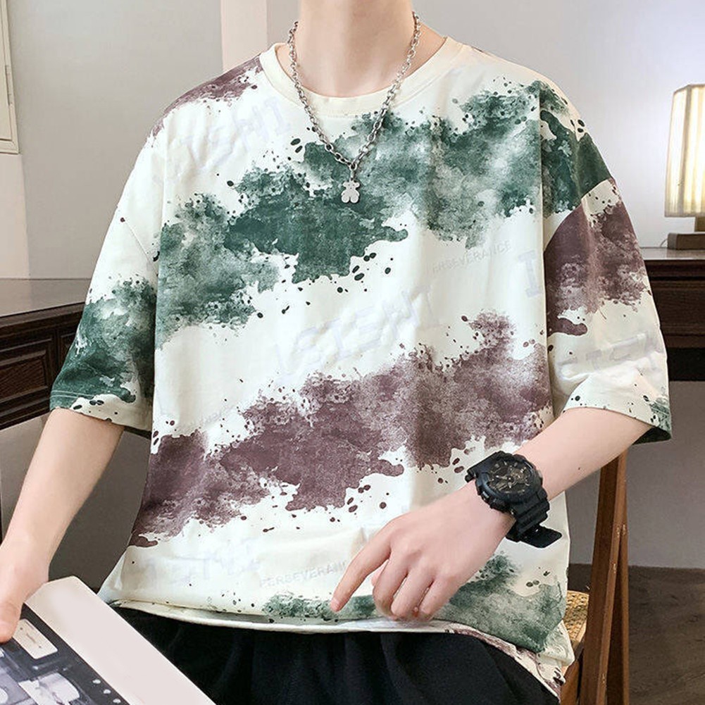 Lightweight and Comfortable Men's Summer T Shirt with Unique Tie Dye Design - Picture 17 of 42