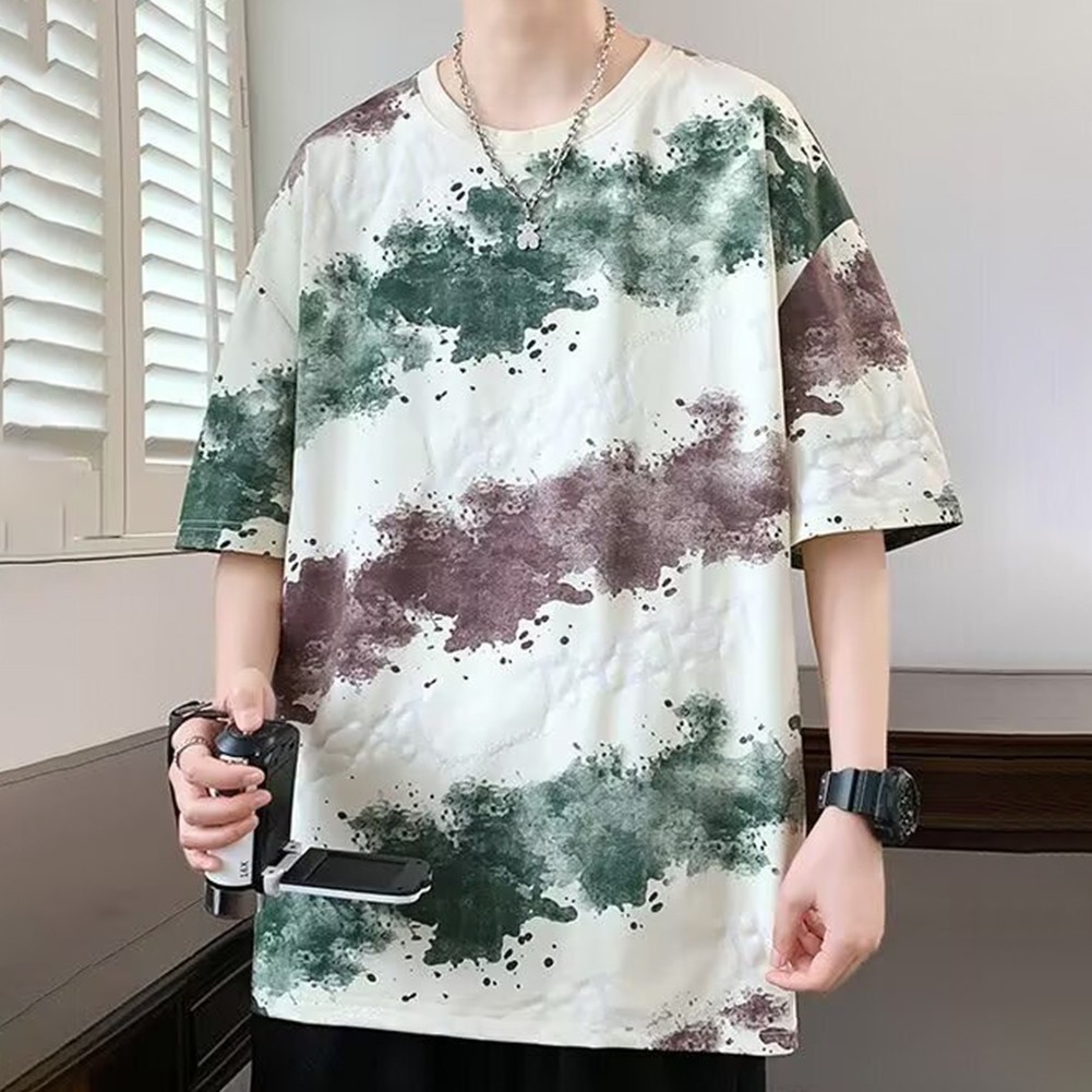 Lightweight and Comfortable Men's Summer T Shirt with Unique Tie Dye Design - Picture 18 of 42