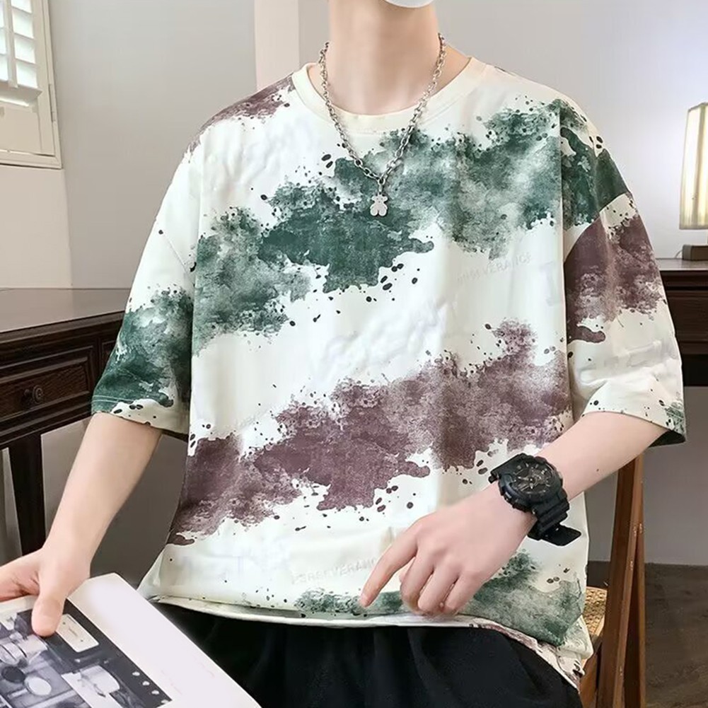 Lightweight and Comfortable Men's Summer T Shirt with Unique Tie Dye Design - Picture 16 of 42