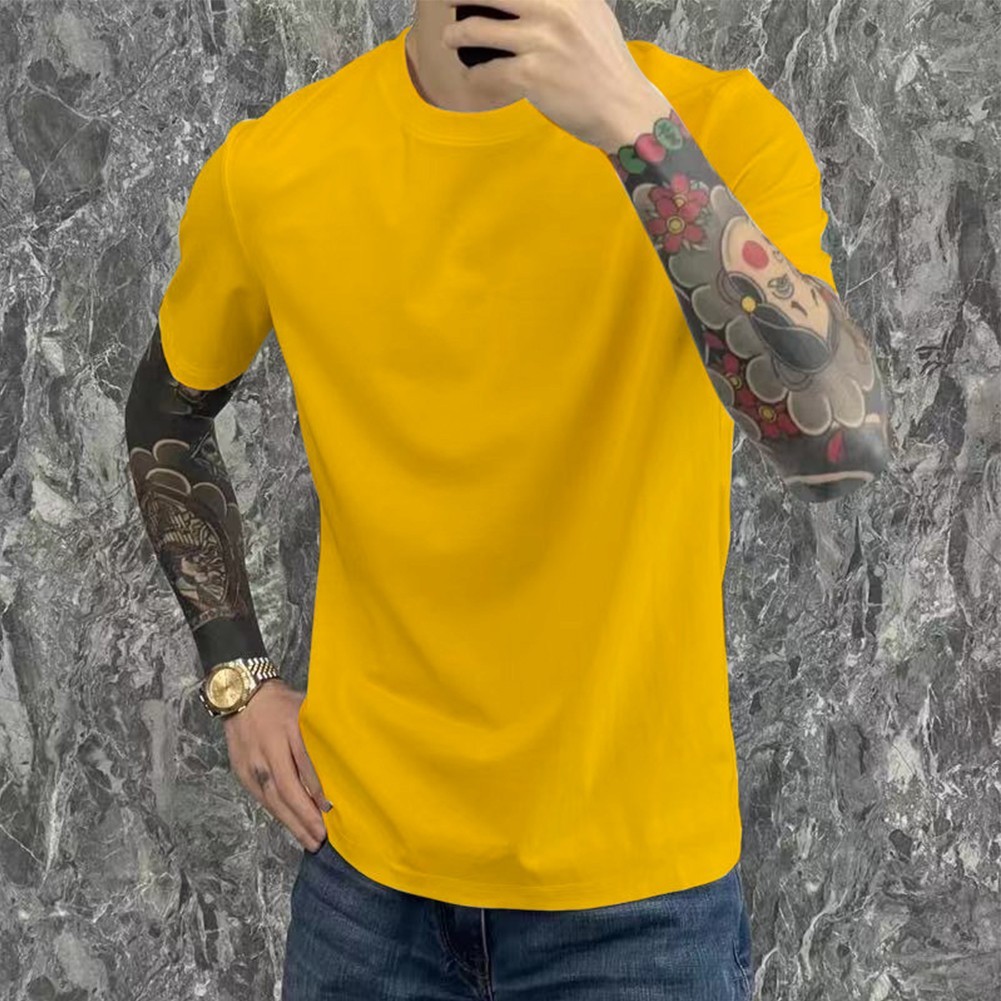 Casual Solid Color Tee for Men Perfect for Outdoor Adventures and Daily Wear - Picture 21 of 24