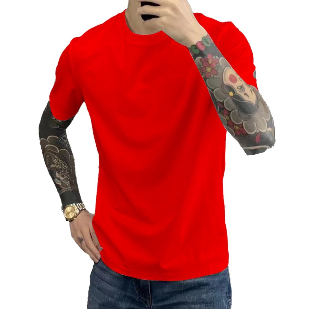 Casual Solid Color Tee for Men Perfect for Outdoor Adventures and Daily Wear - Picture 20 of 24
