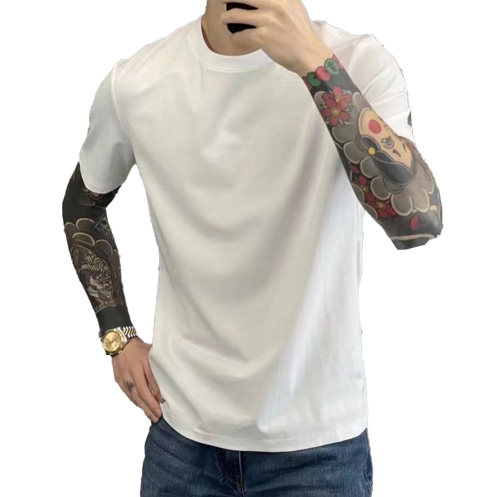 Casual Solid Color Tee for Men Perfect for Outdoor Adventures and Daily Wear - Picture 15 of 24