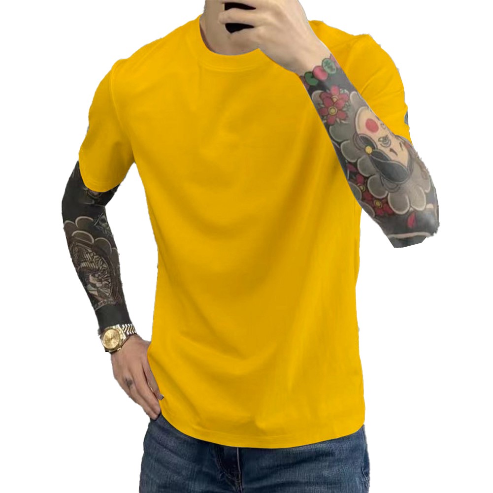 Casual Solid Color Tee for Men Perfect for Outdoor Adventures and Daily Wear - Picture 22 of 24