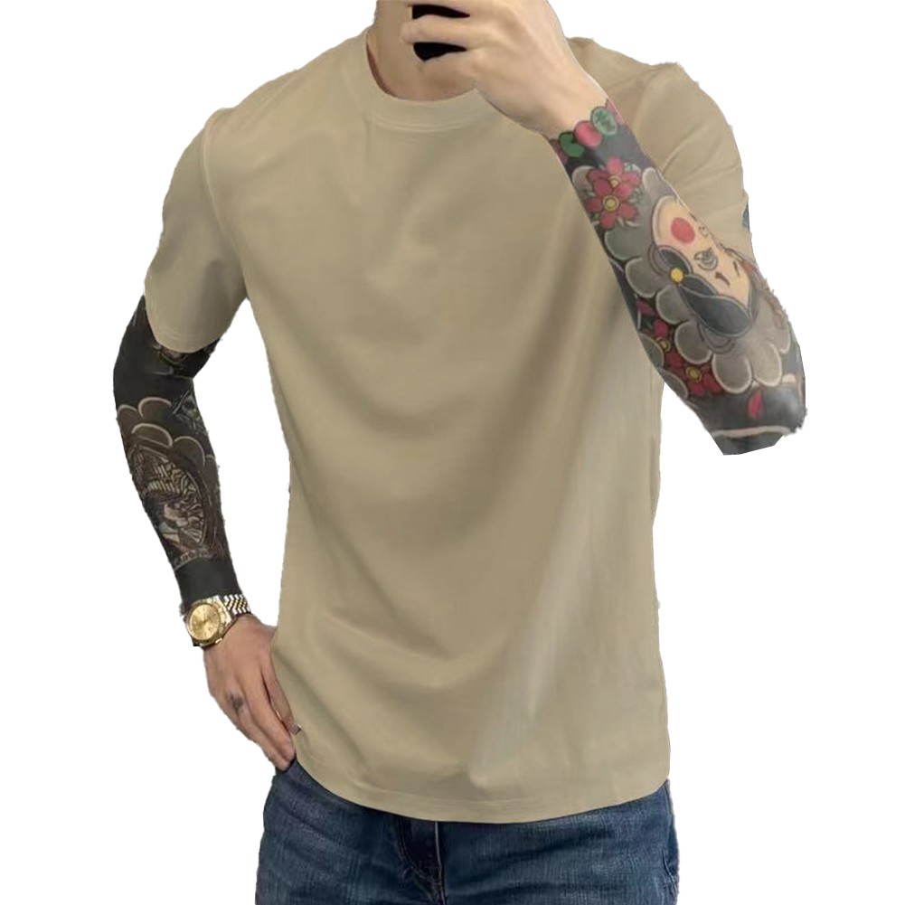 Casual Solid Color Tee for Men Perfect for Outdoor Adventures and Daily Wear - Picture 24 of 24