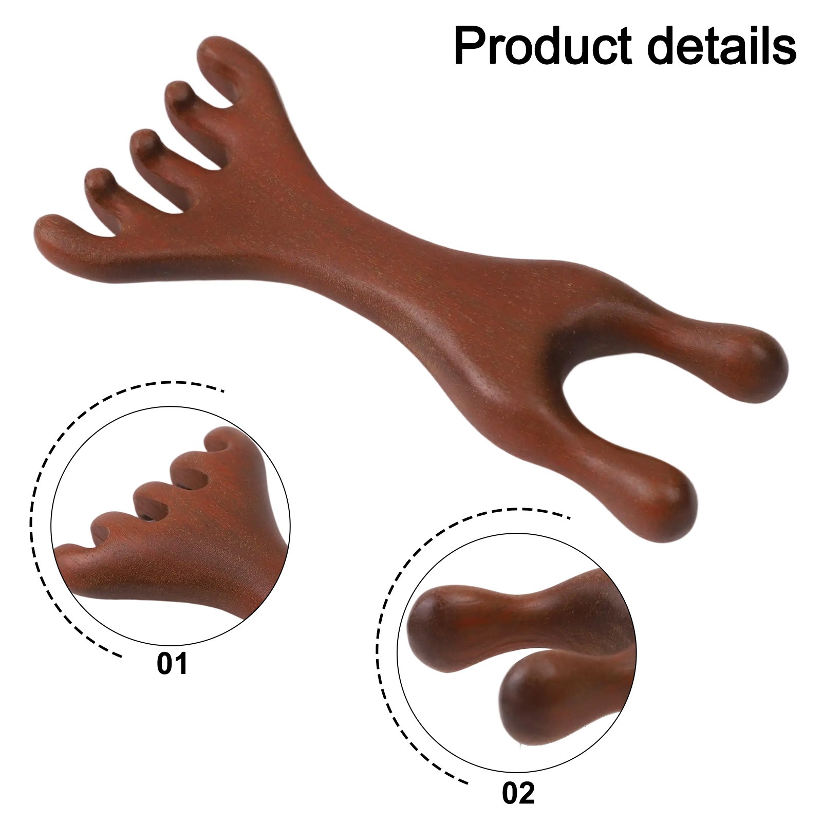 Sandalwood Acupuncture Style Massaging Comb for Enhanced Relaxation Effects - Photo 30/43