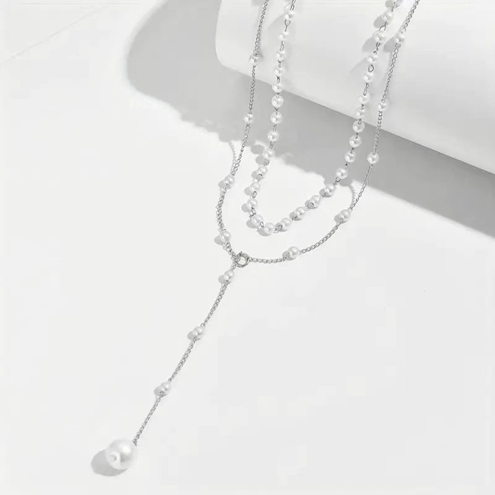 Elegant Double Layer Pearl Necklace Featuring Advanced Material Quality - Picture 14 of 14