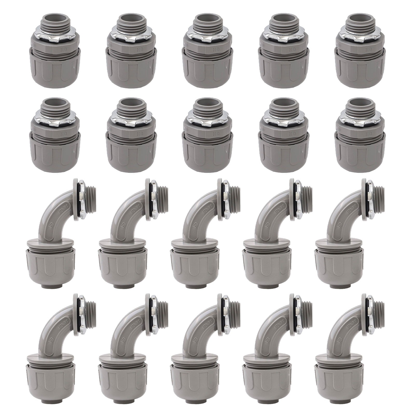 Flexible Fittings Set of 20 for Efficient Electrical Project Connections