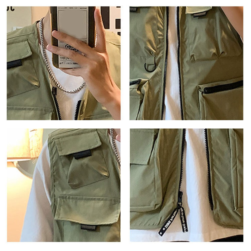 Sleeveless Casual Waistcoat for Men Featuring Convenient Storage Pockets - Picture 36 of 45