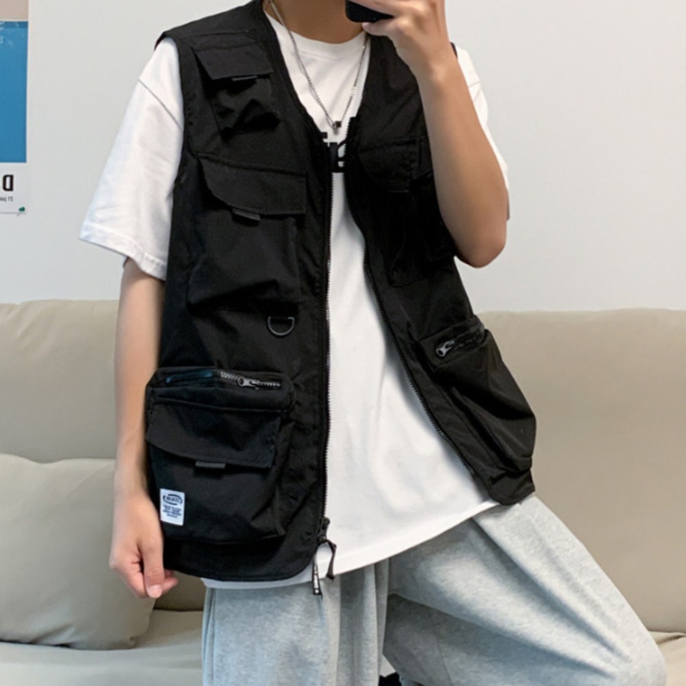 Sleeveless Casual Waistcoat for Men Featuring Convenient Storage Pockets - Picture 26 of 45