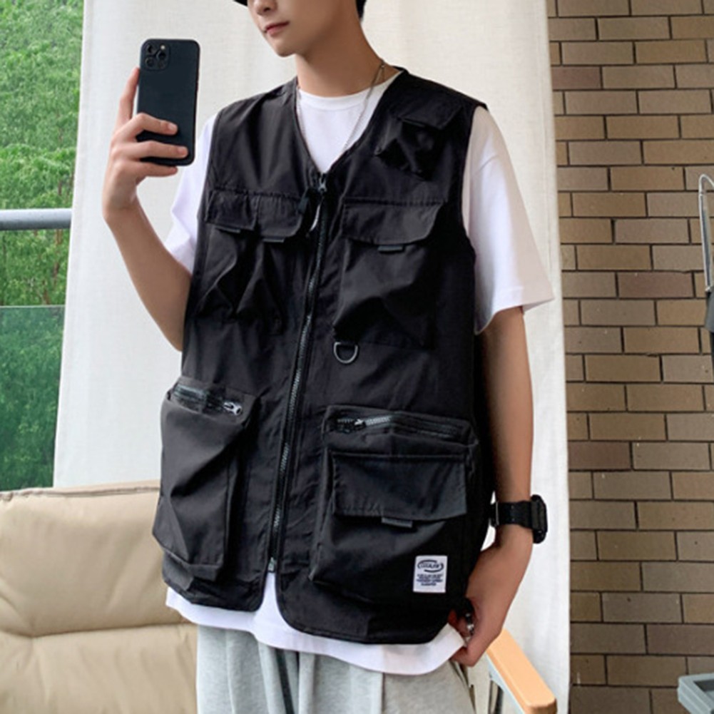 Sleeveless Casual Waistcoat for Men Featuring Convenient Storage Pockets - Picture 32 of 45