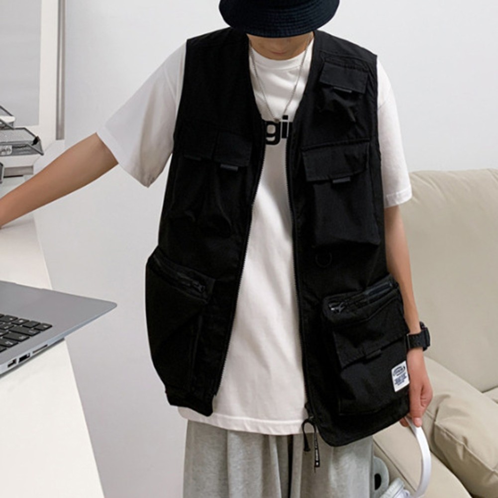 Sleeveless Casual Waistcoat for Men Featuring Convenient Storage Pockets - Picture 28 of 45