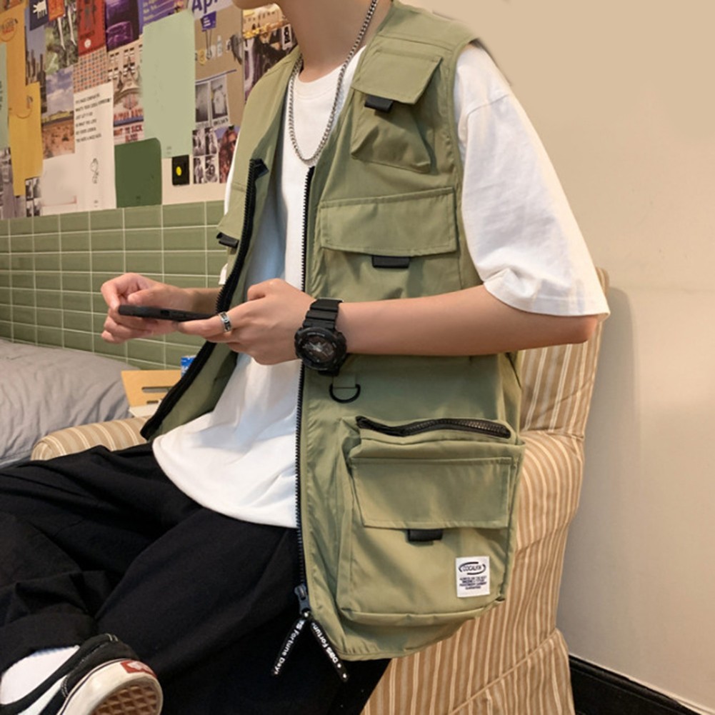 Sleeveless Casual Waistcoat for Men Featuring Convenient Storage Pockets - Picture 42 of 45