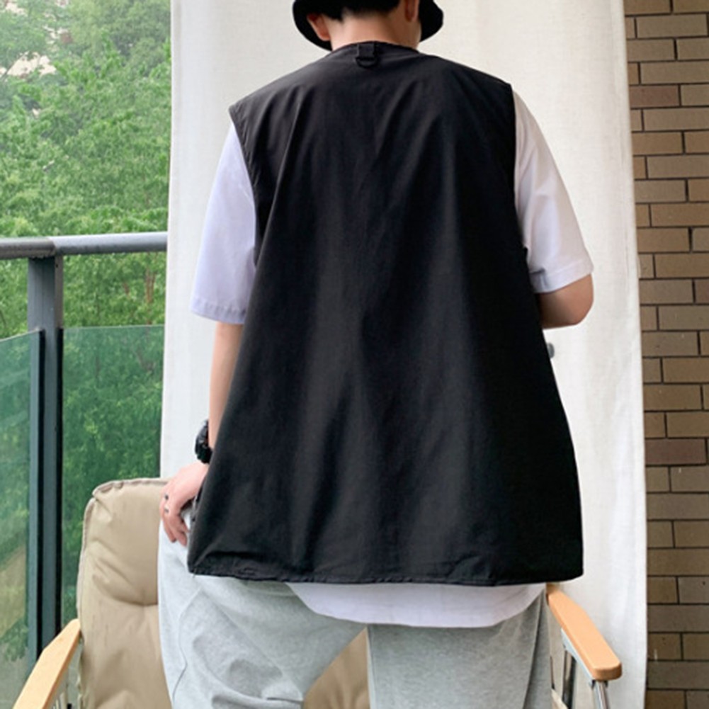 Sleeveless Casual Waistcoat for Men Featuring Convenient Storage Pockets - Picture 34 of 45