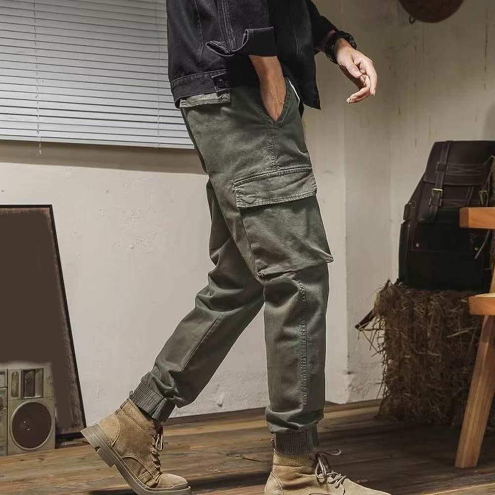 Causal yet Stylish Men's Loose Fit Cargo Pants with Functional Pockets - Picture 15 of 61