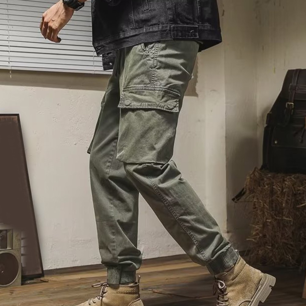 Causal yet Stylish Men's Loose Fit Cargo Pants with Functional Pockets - Picture 18 of 61
