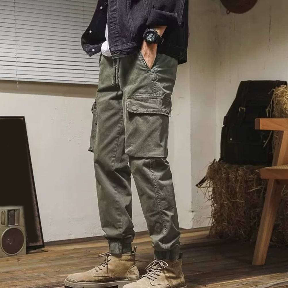 Causal yet Stylish Men's Loose Fit Cargo Pants with Functional Pockets - Picture 16 of 61
