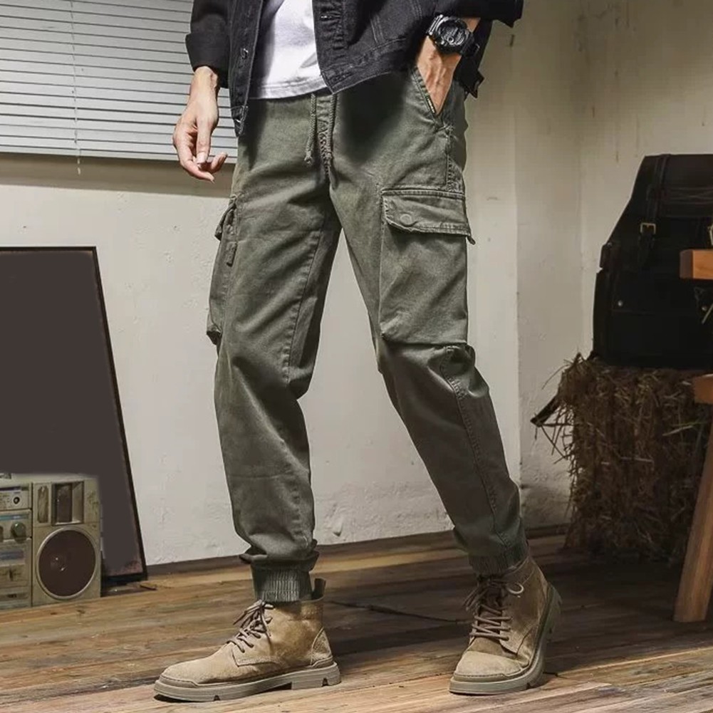 Causal yet Stylish Men's Loose Fit Cargo Pants with Functional Pockets - Picture 17 of 61