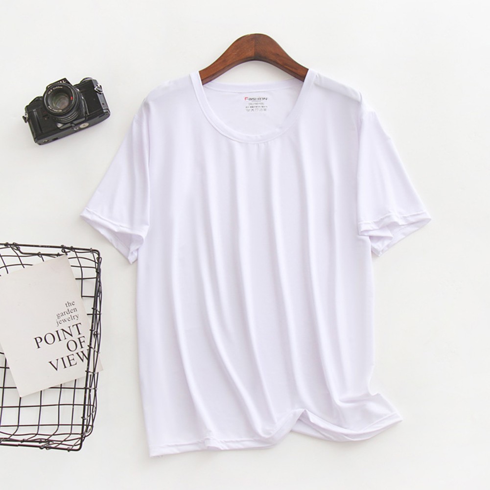 Ice Silk Quick Drying Men's Short Sleeve Shirt Perfect for Workouts and Sports - Picture 25 of 30