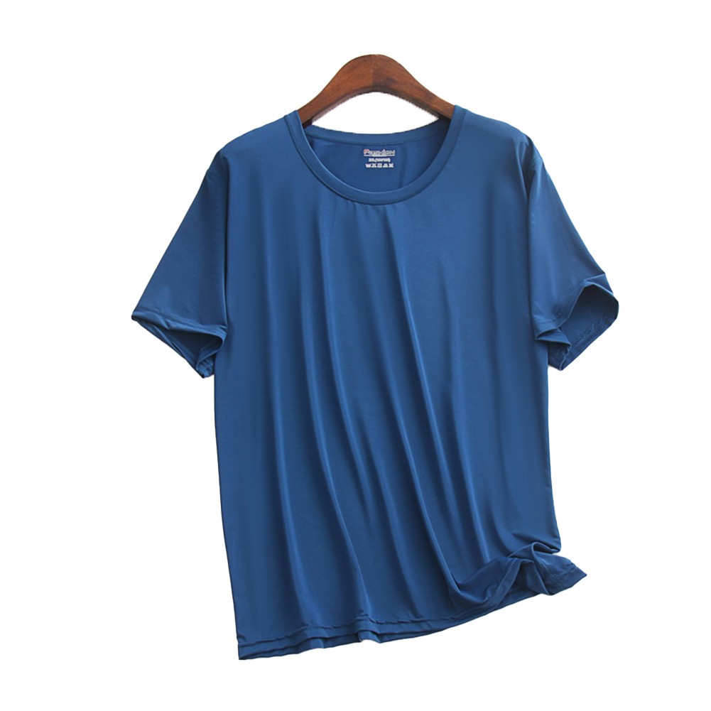 Ice Silk Quick Drying Men's Short Sleeve Shirt Perfect for Workouts and Sports - Picture 28 of 30